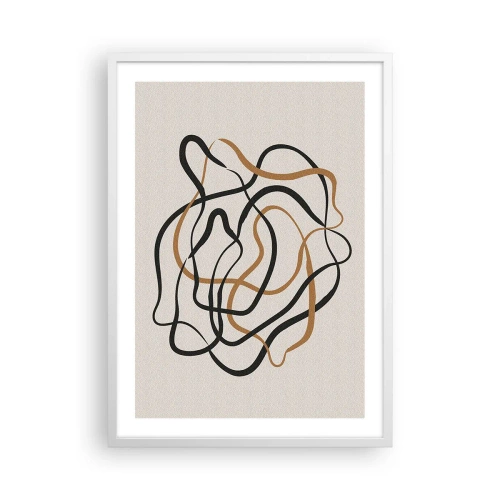 Affiche dans un cadre blanc - Poster - Tout s'est mal déroulé - 50x70 cm