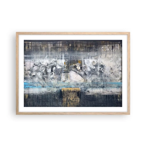 Affiche dans un chêne clair - Poster - Comme sur la glace, comme après décembre - 70x50 cm