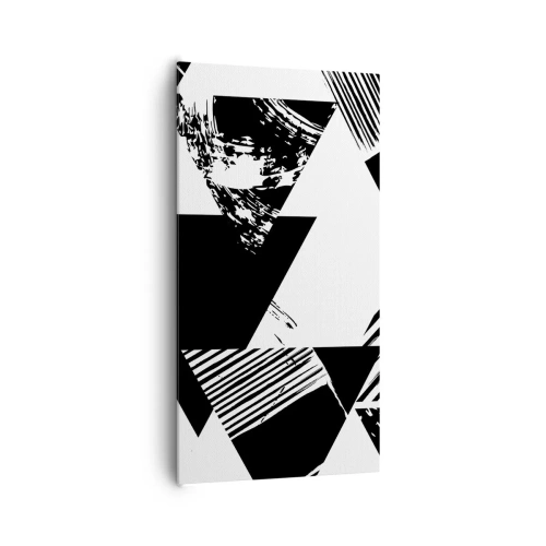 Impression sur toile - Image sur toile - Pluie de triangles - 65x120 cm