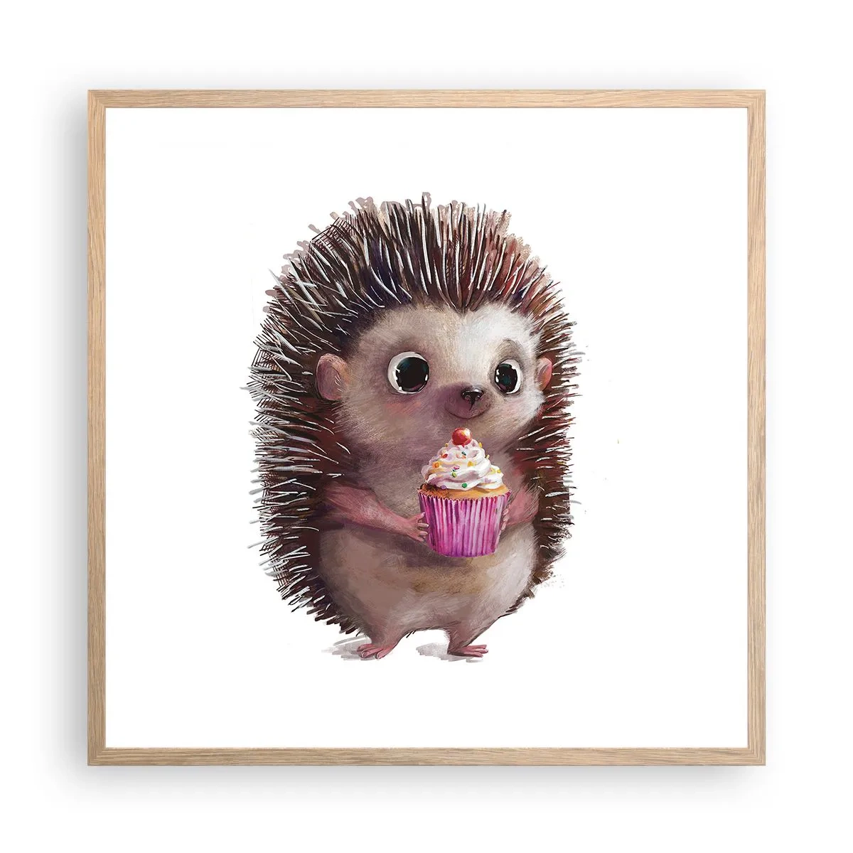 Affiche dans un chêne clair - Poster - La fête c'est tous les jours - 60x60 cm