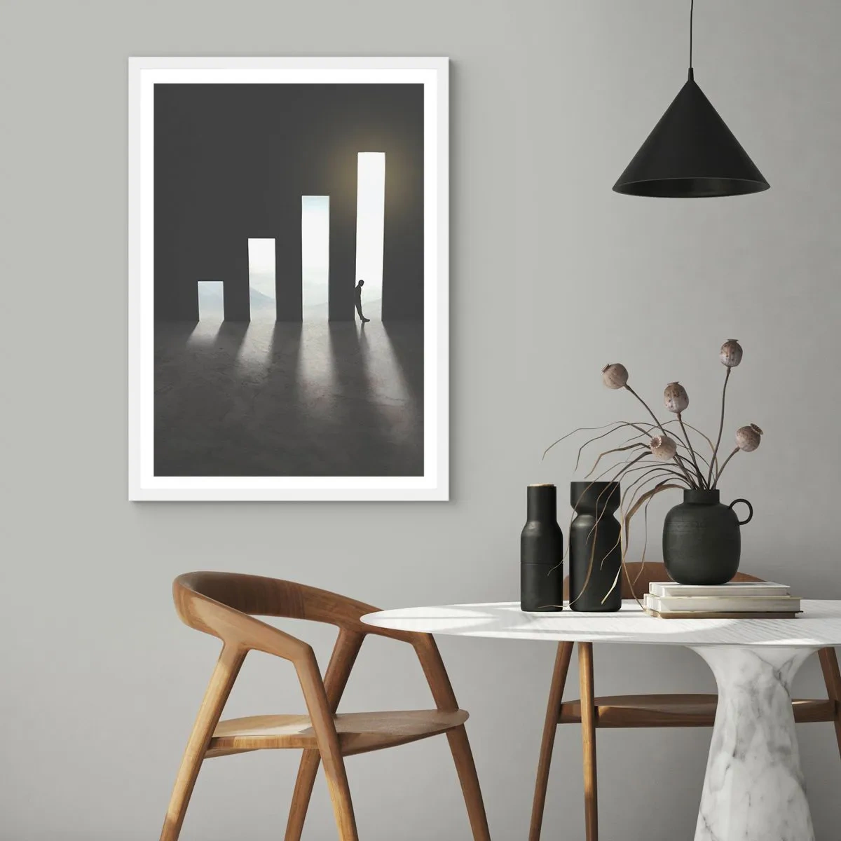 Affiche dans un cadre blanc - Poster - Succès – impression - 40x50 cm