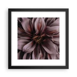 Affiche dans un cadre noir - Poster - Un coeur fleuri - 30x30 cm