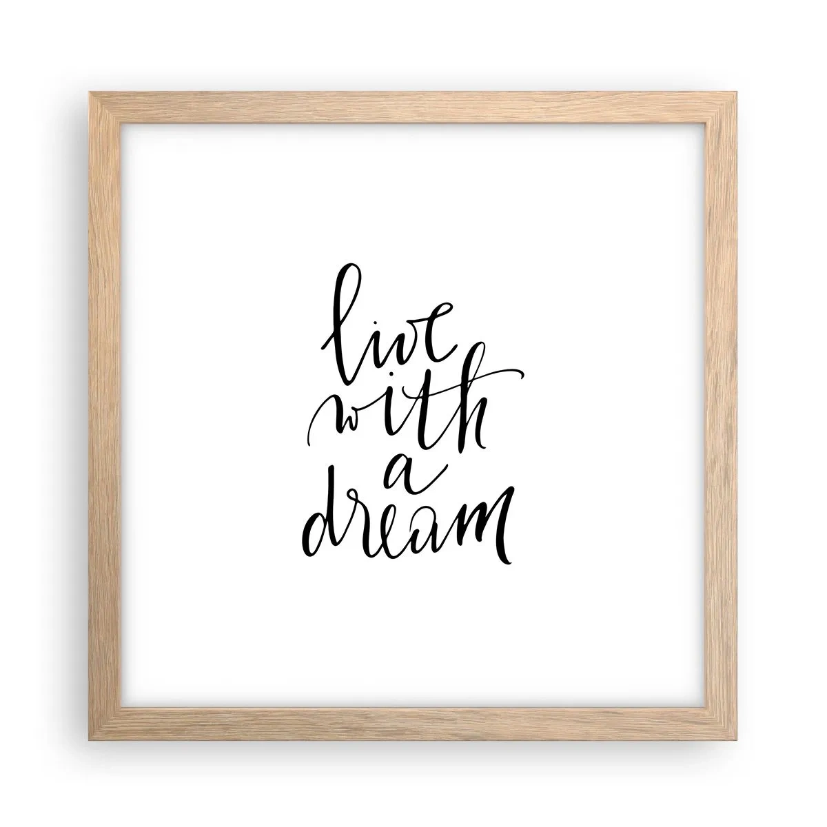 Affiche dans un chêne clair - Poster - Bien sur - 30x30 cm