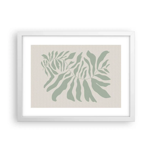 Affiche dans un cadre blanc - Poster - Brindille d'émeraude - 40x30 cm
