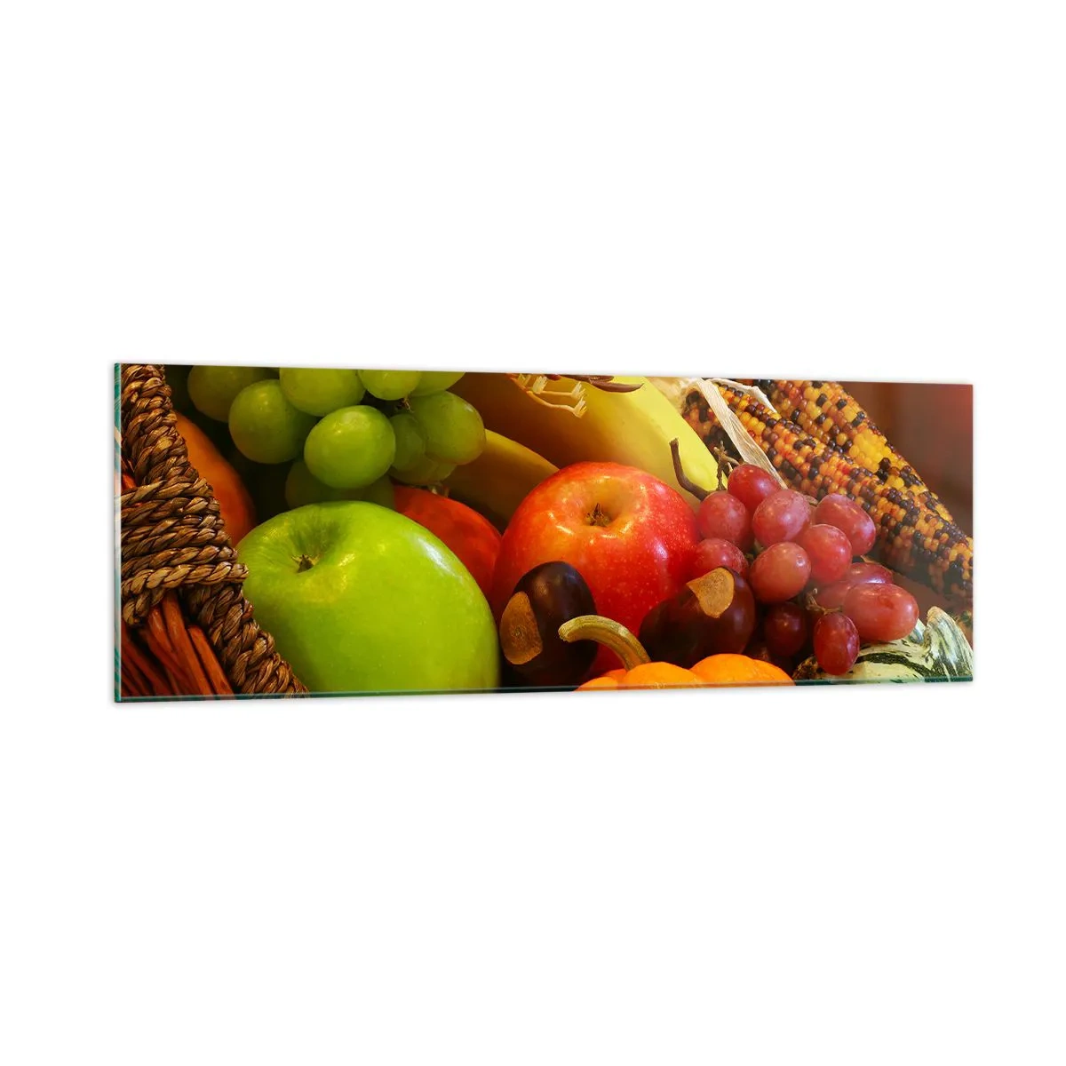 Impression sur verre - Image sur verre - Panier de récolte - 90x30 cm