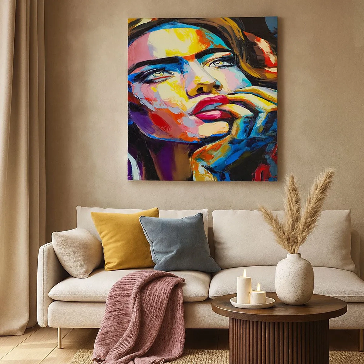 Impression sur toile - Image sur toile - Les rêves volent dans le ciel comme des oiseaux - 30x30 cm