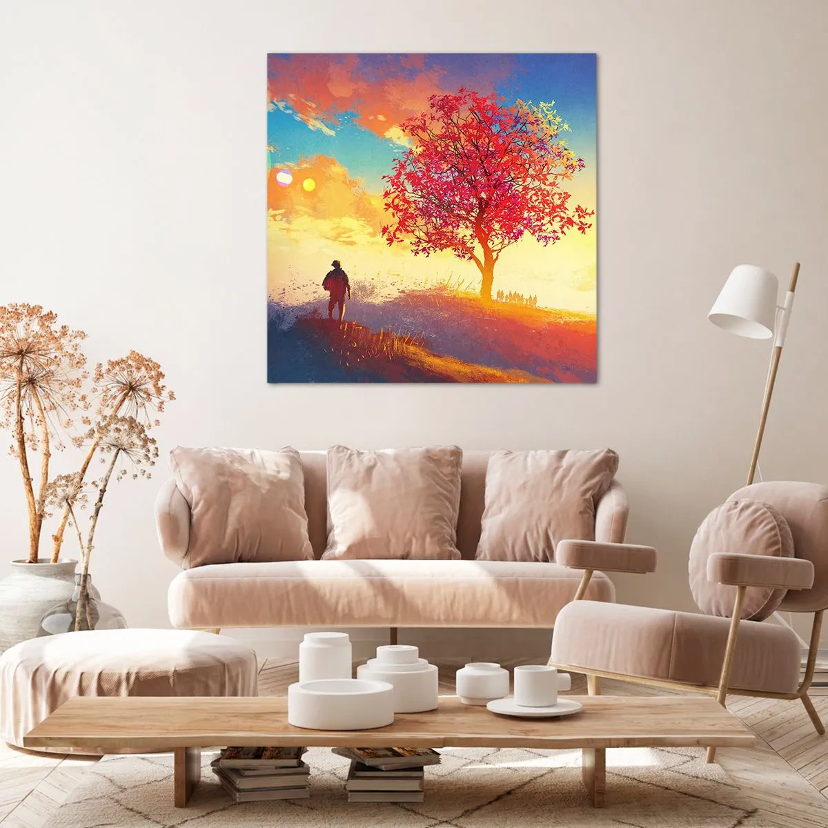 Impression sur toile - Image sur toile - Pèlerin à destination - 50x50 cm