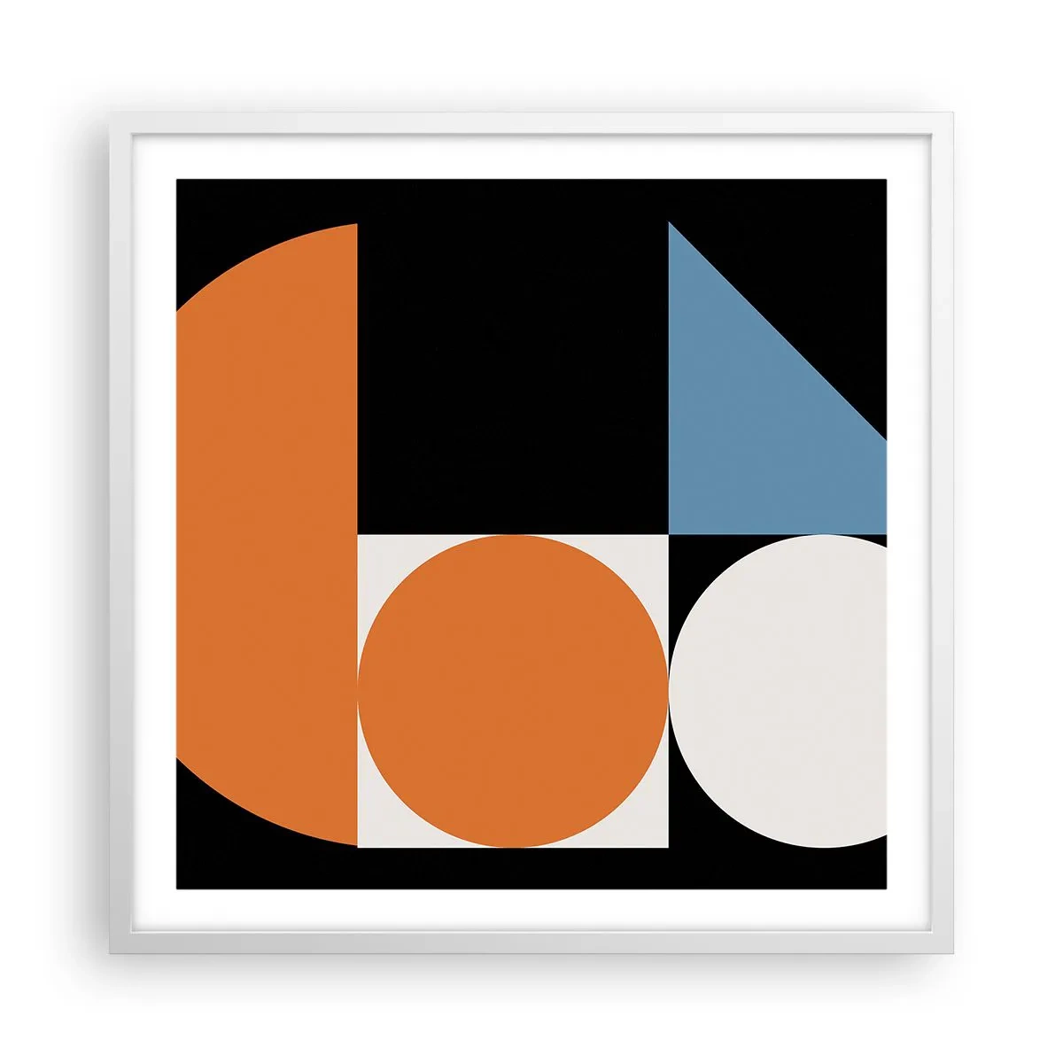 Affiche dans un cadre blanc - Poster - Rangement de figures - 60x60 cm