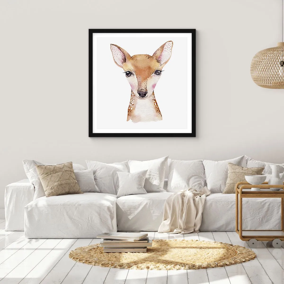 Affiche dans un cadre noir - Poster - L'innocence de la nature - 60x60 cm