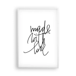 Affiche dans un cadre blanc - Poster - La meilleure marque - 61x91 cm