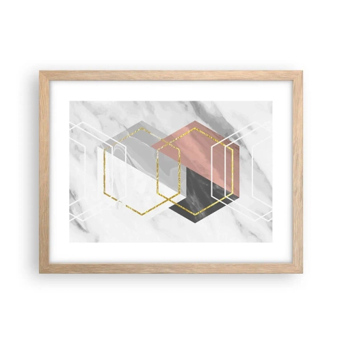 Affiche dans un chêne clair - Poster - Composition en chaîne - 40x30 cm