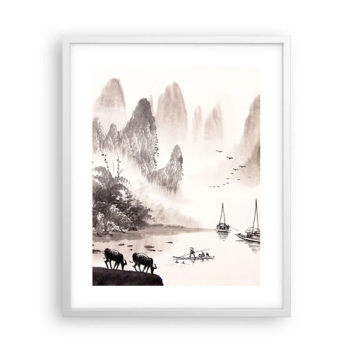 Affiche dans un cadre blanc - Poster - Le quotidien exotique de l'Orient - 40x50 cm