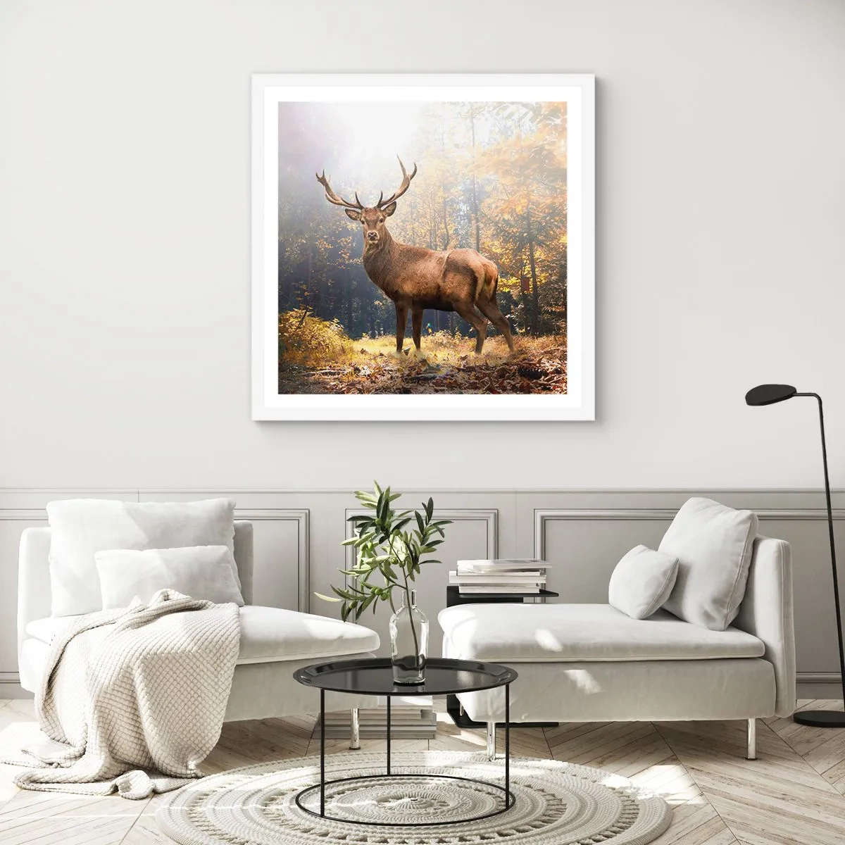 Affiche dans un cadre blanc - Poster - Toute sa majesté - 30x30 cm