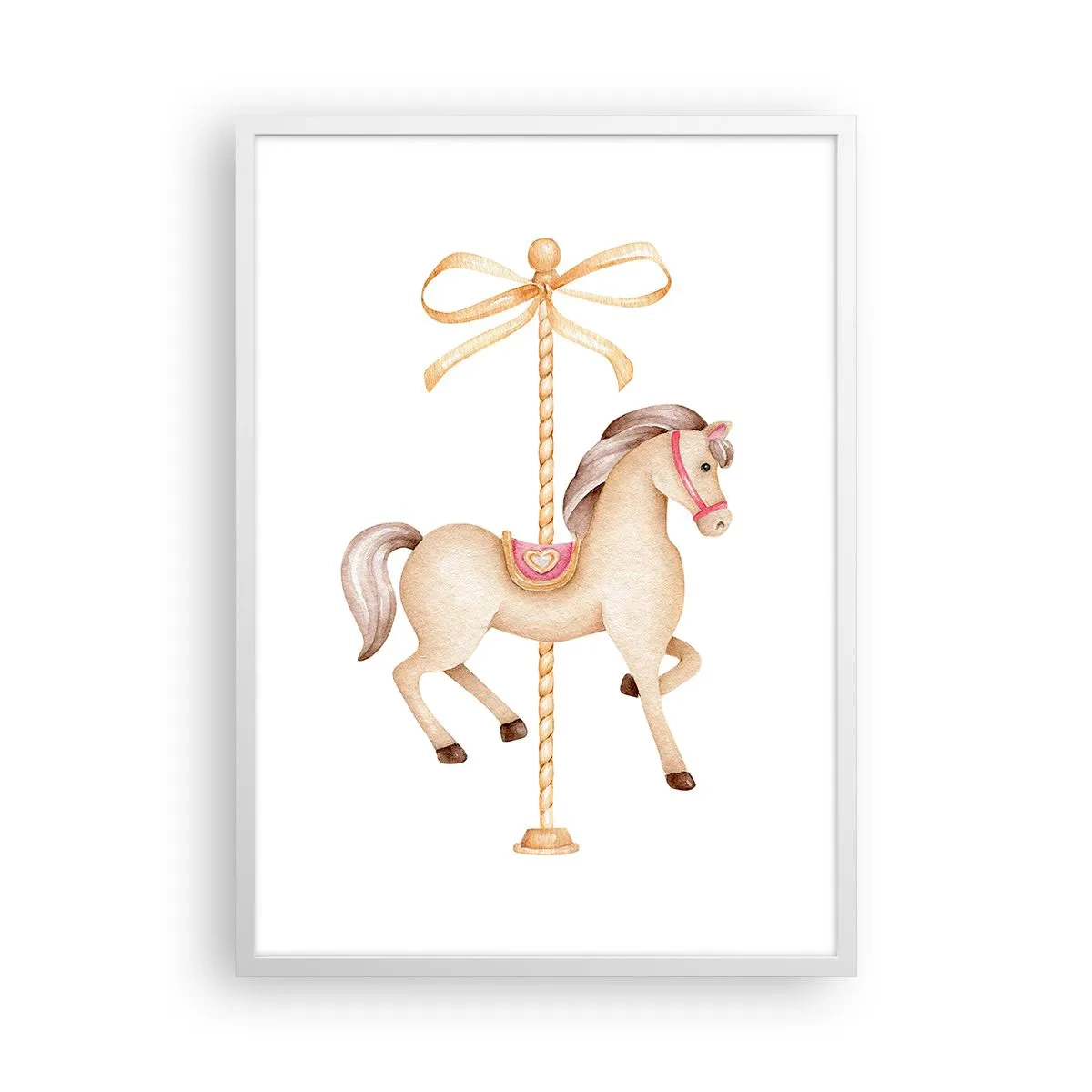 Affiche dans un cadre blanc - Poster - Un trot gracieux - 50x70 cm