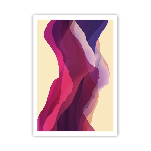Affiche - Poster - Vagues pourpre - 70x100 cm