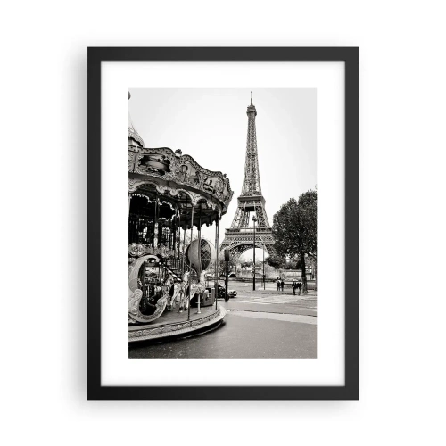 Affiche dans un cadre noir - Poster - Aussi amusant, ce n'est qu'à Paris - 30x40 cm