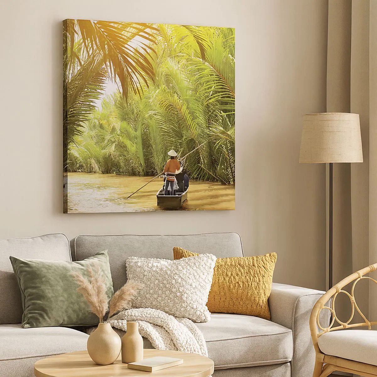 Impression sur toile - Image sur toile - Ravin de palmier - 30x30 cm