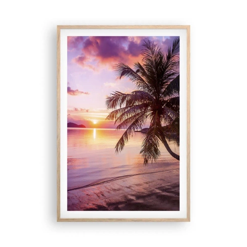 Affiche dans un chêne clair - Poster - Le bonheur à l'horizon - 61x91 cm