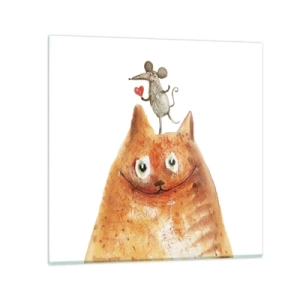 Impression sur verre - Image sur verre - Amour paradoxal - 40x40 cm