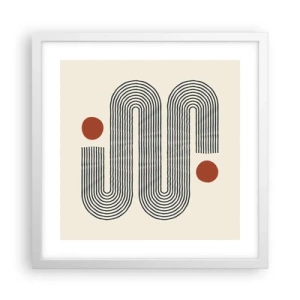 Affiche dans un cadre blanc - Poster - Du début à la fin - 40x40 cm