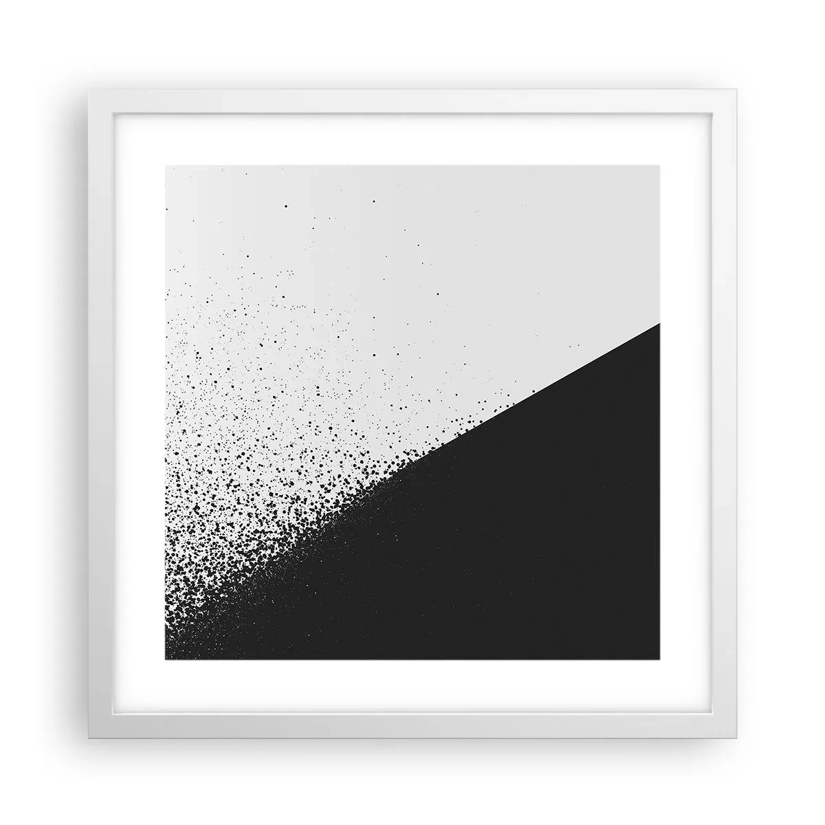 Affiche dans un cadre blanc - Poster - De plus en plus vite, de plus en plus - 40x40 cm