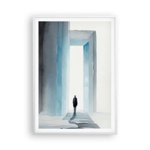 Affiche dans un cadre blanc - Poster - Vivez sans limites - 70x100 cm