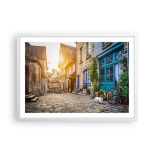 Affiche dans un cadre blanc - Poster - Aux confins du monde - 70x50 cm