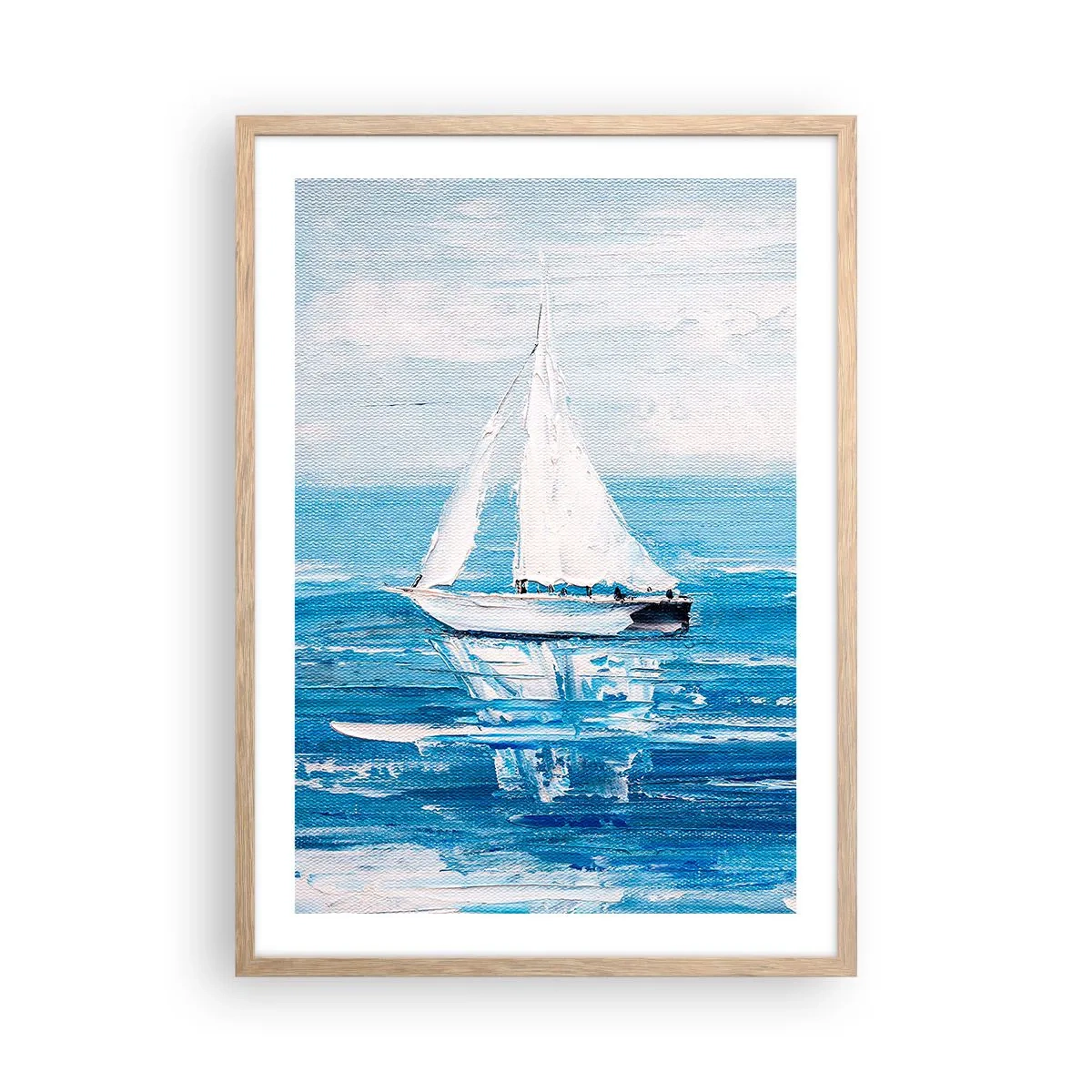Affiche dans un chêne clair - Poster - Avec un ami à mes côtés - 50x70 cm