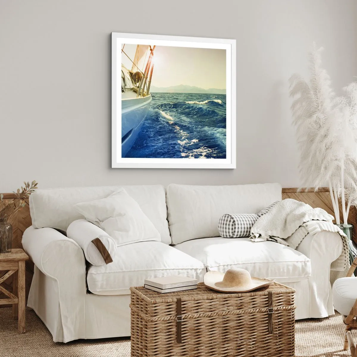 Affiche dans un cadre blanc - Poster - Suite à l'aventure - 50x50 cm