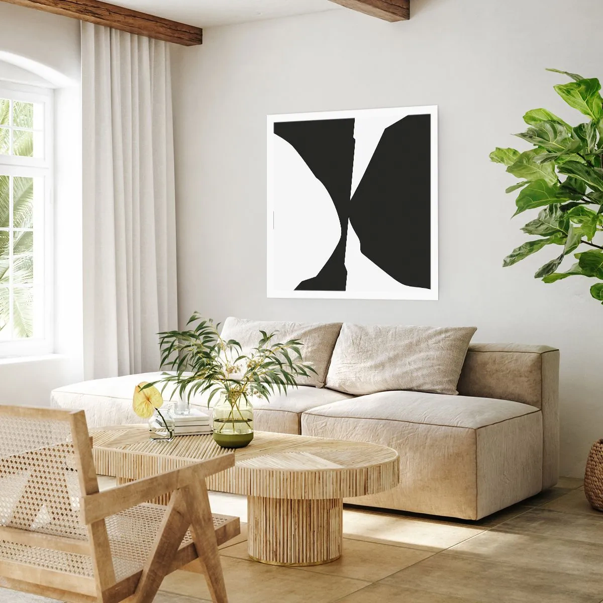 Affiche - Poster - Positif négatif - 50x50 cm