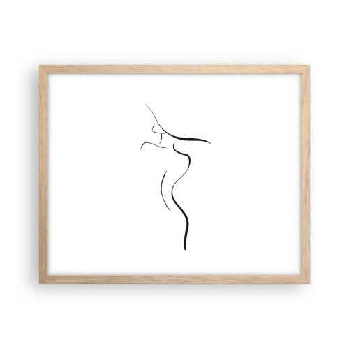 Affiche dans un chêne clair - Poster - Insaisissable comme une vague - 50x40 cm