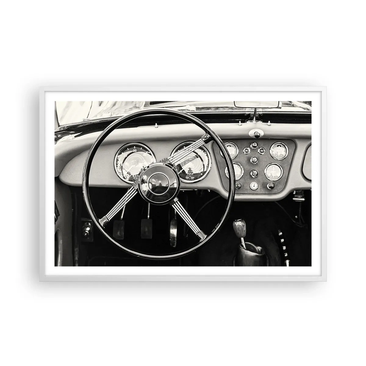 Affiche dans un cadre blanc - Poster - Rêve de collectionneur - 91x61 cm