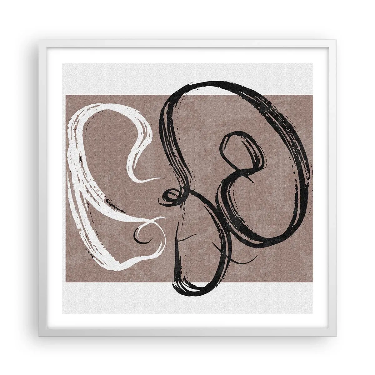 Affiche dans un cadre blanc - Poster - Composition – la recherche de la plénitude - 60x60 cm