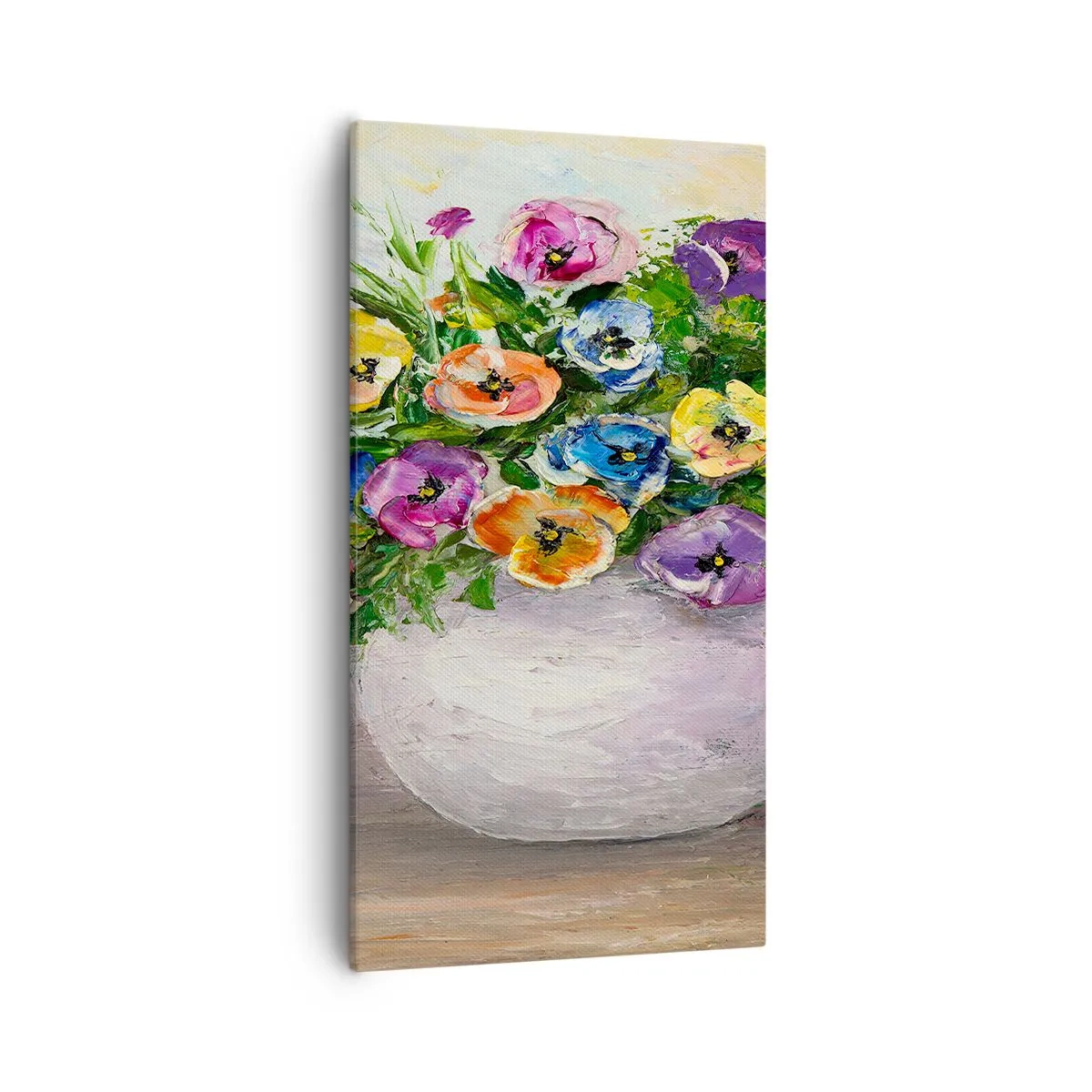 Impression sur toile - Image sur toile - Nature morte dans un vase blanc - 55x100 cm