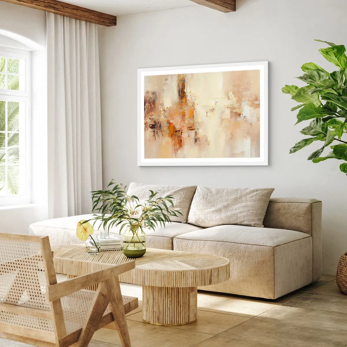 Affiche dans un cadre blanc - Poster - Âme de l'ambre - 50x40 cm