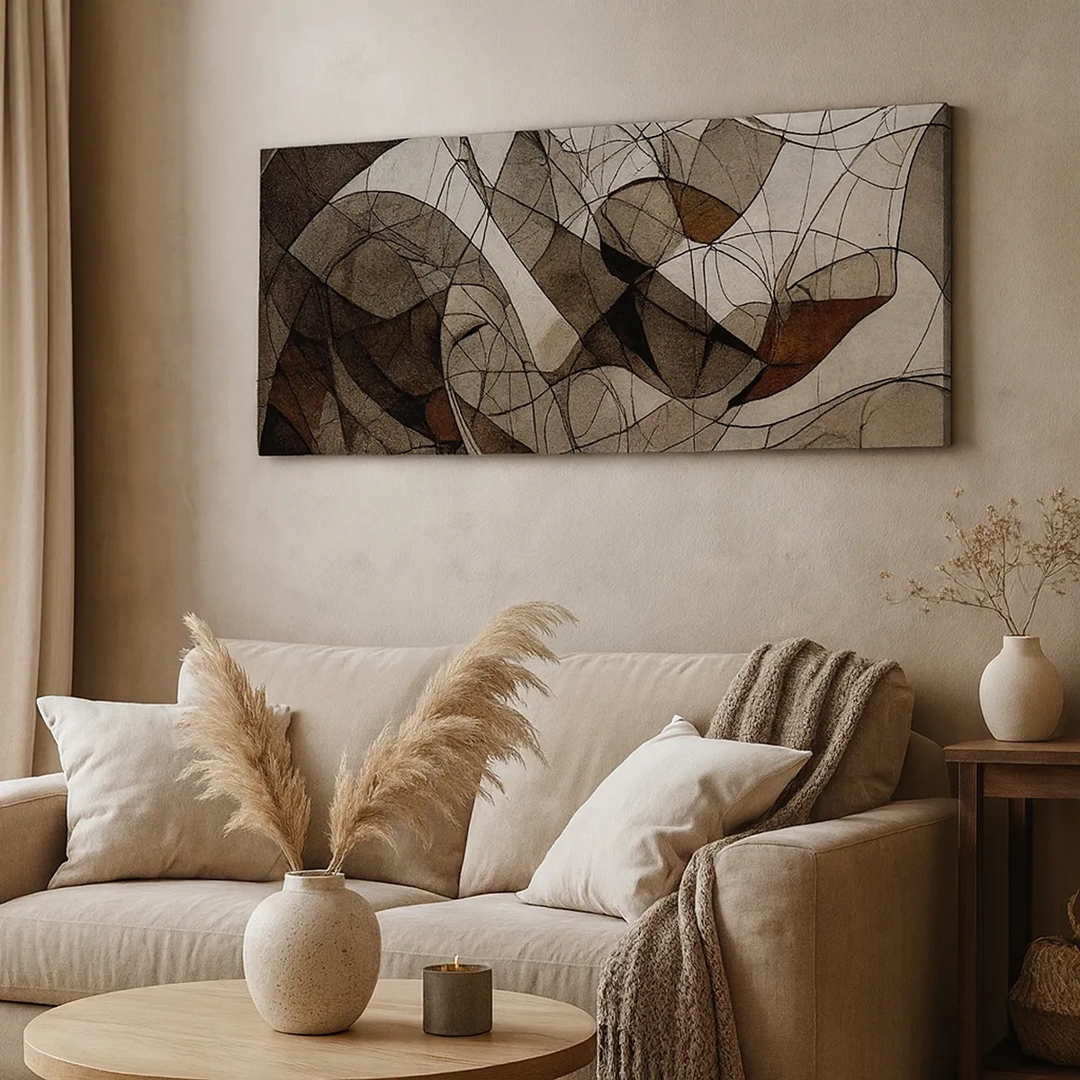 Impression sur toile - Image sur toile - Circulation des couleurs de la terre - 30x30 cm