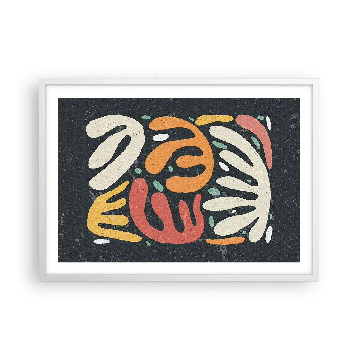 Affiche dans un cadre blanc - Poster - Composition – Je suis sur le point de t'attraper - 70x50 cm