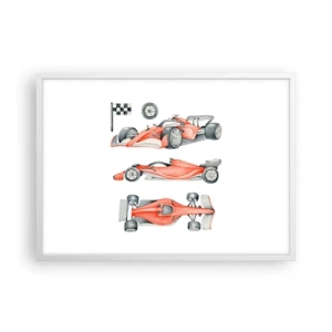 Affiche dans un cadre blanc - Poster - poursuis ton rêve - 70x50 cm