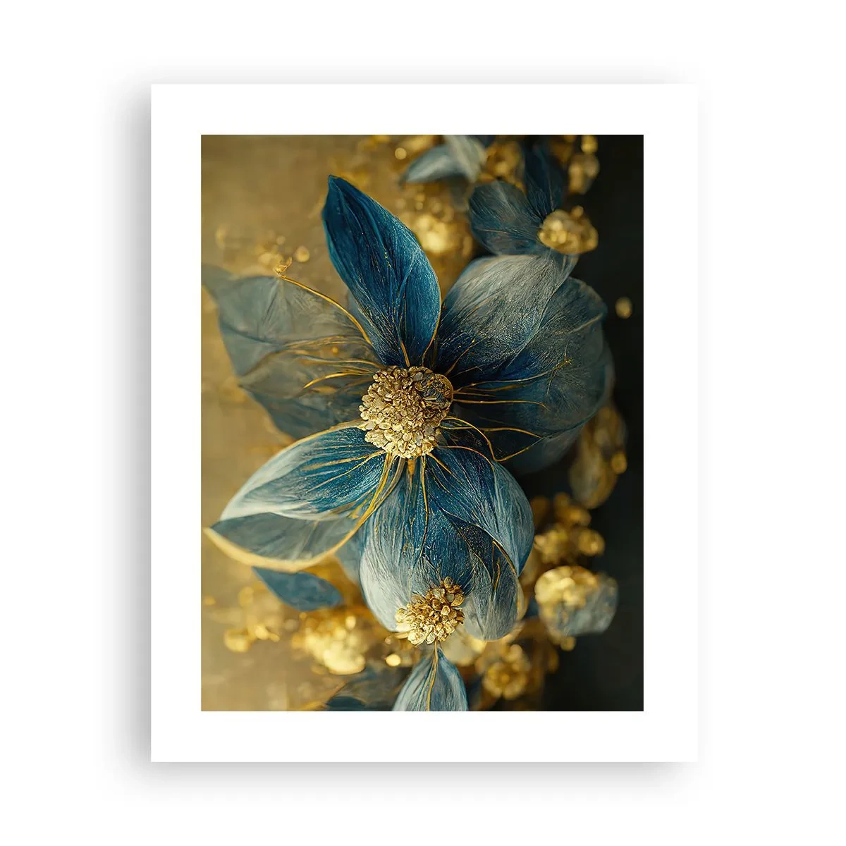 Affiche - Poster - Fleurir avec de l'or - 40x50 cm
