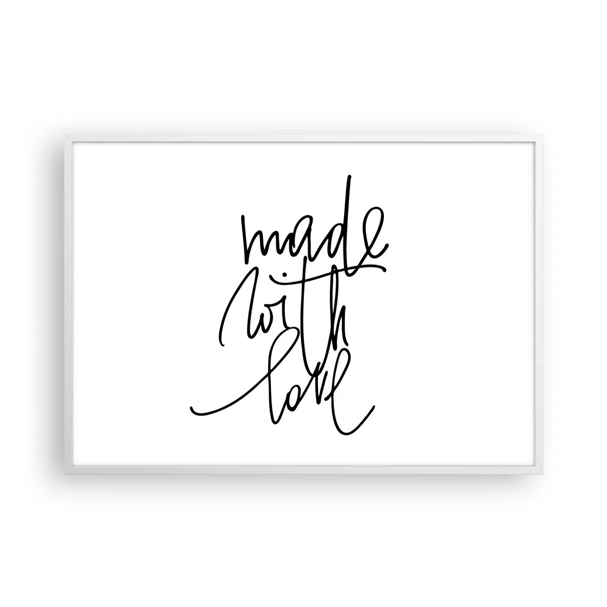 Affiche dans un cadre blanc - Poster - La meilleure marque - 100x70 cm