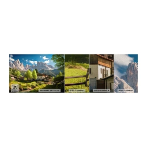 Échantillon de Papier Peint Premium Sand - Idylle alpine - Montagnes, Paysage, Alpes - 100x30 cm