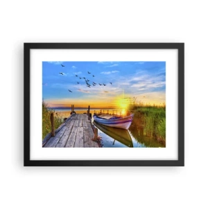 Affiche dans un cadre noir - Poster - Au revoir, à demain - 40x30 cm