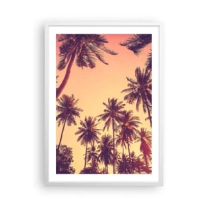 Affiche dans un cadre blanc - Poster - Variation tropicale - 50x70 cm