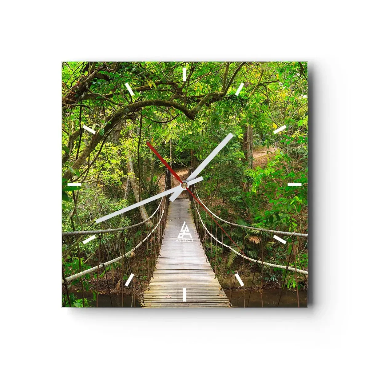 Horloge murale - Pendule murale - Parce qu'il y a une plante grimpante dans le jardin - 40x40 cm