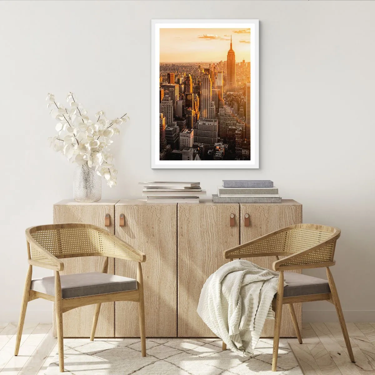 Affiche dans un cadre blanc - Poster - Grandir au soleil - 61x91 cm