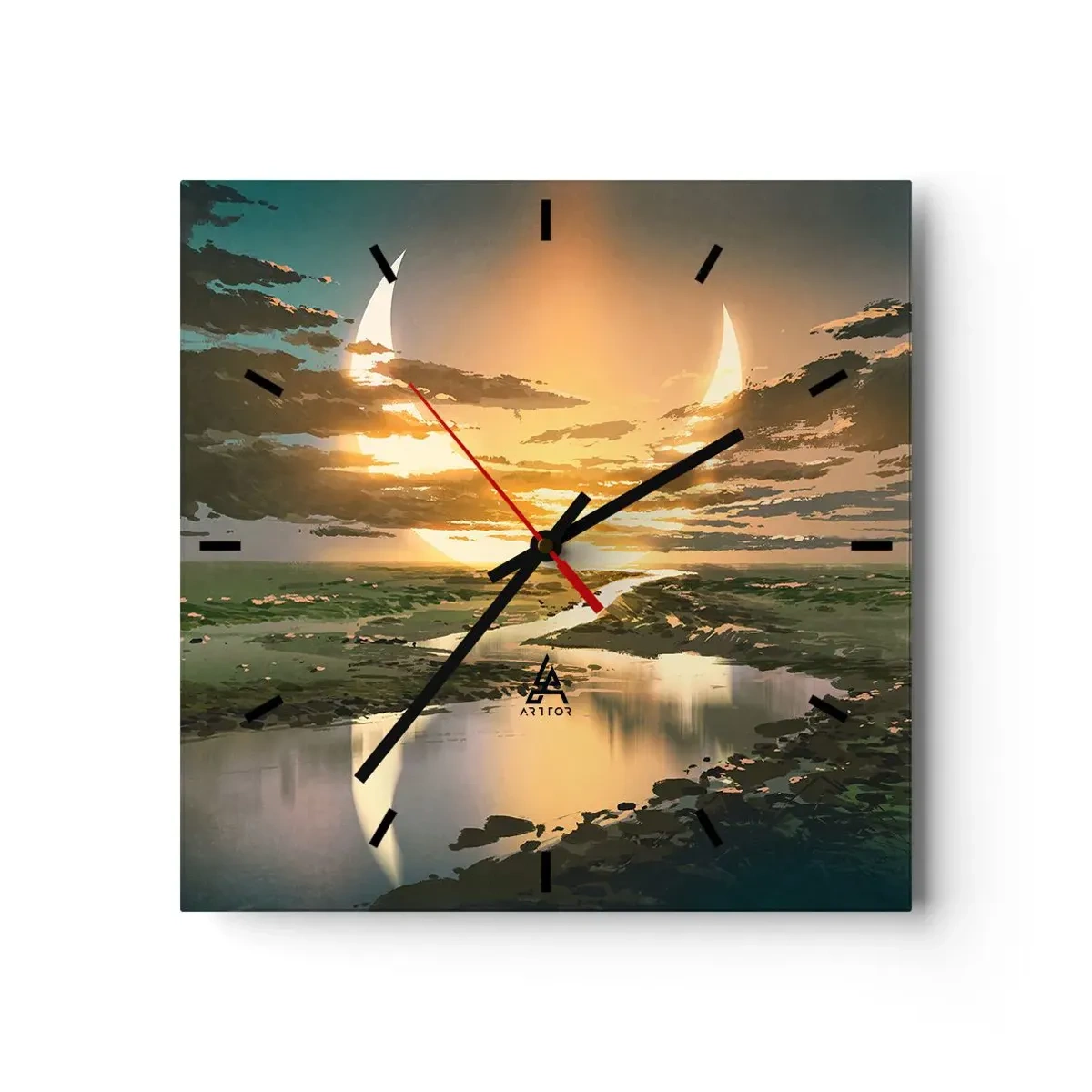 Horloge murale - Pendule murale - Quelque part dans une galaxie lointaine, très lointaine - 40x40 cm