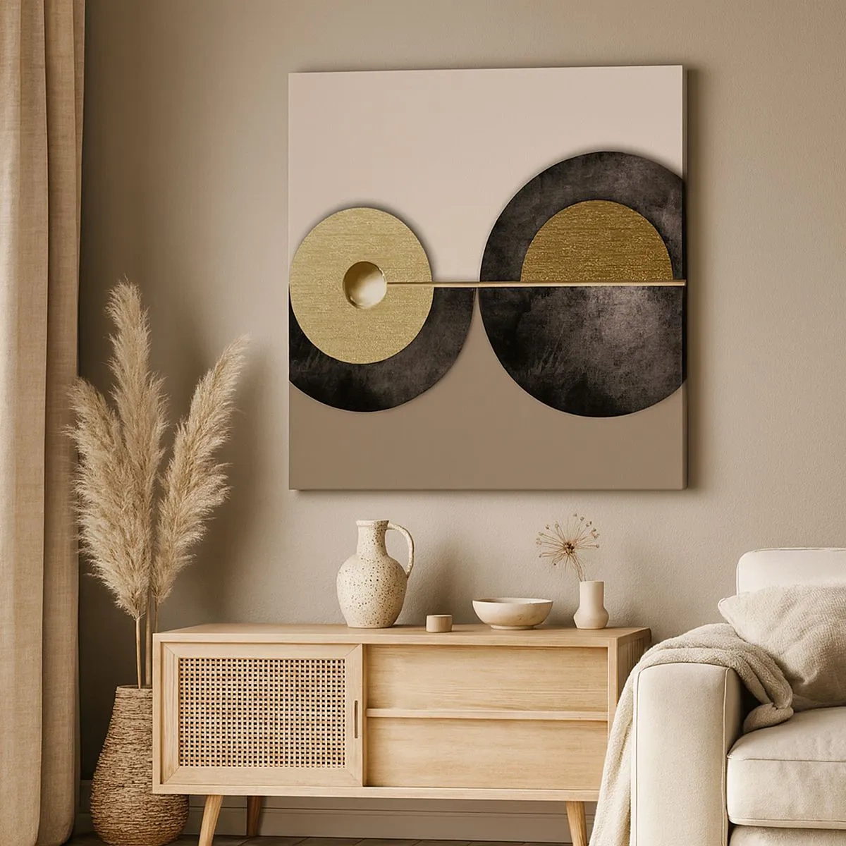 Impression sur toile - Image sur toile - Variations autour du cercle - 30x30 cm