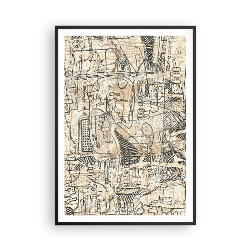 Affiche dans un cadre noir - Poster - Il attend d'être décodé - 70x100 cm