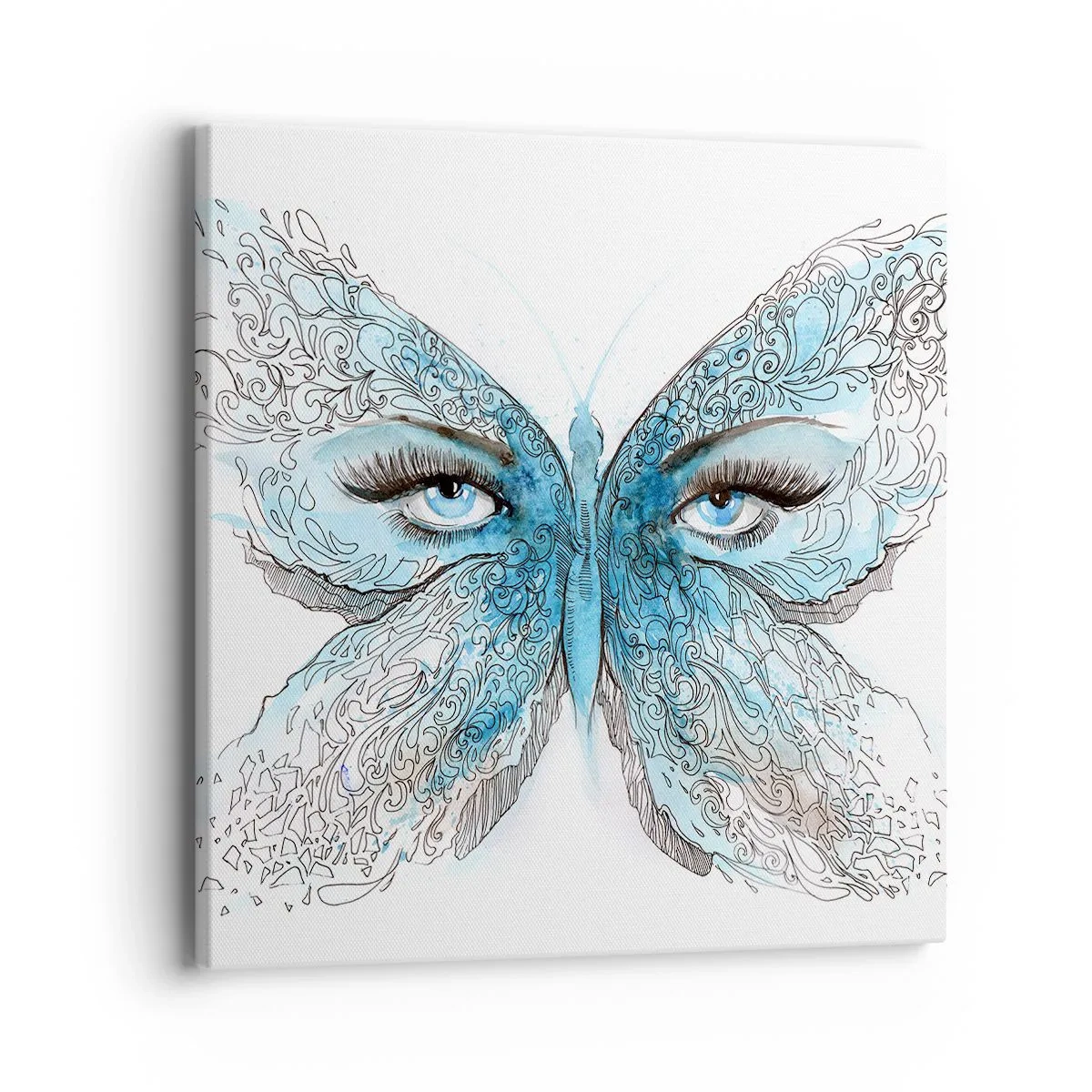 Impression sur toile - Image sur toile - Mésange bleue Eros - 40x40 cm