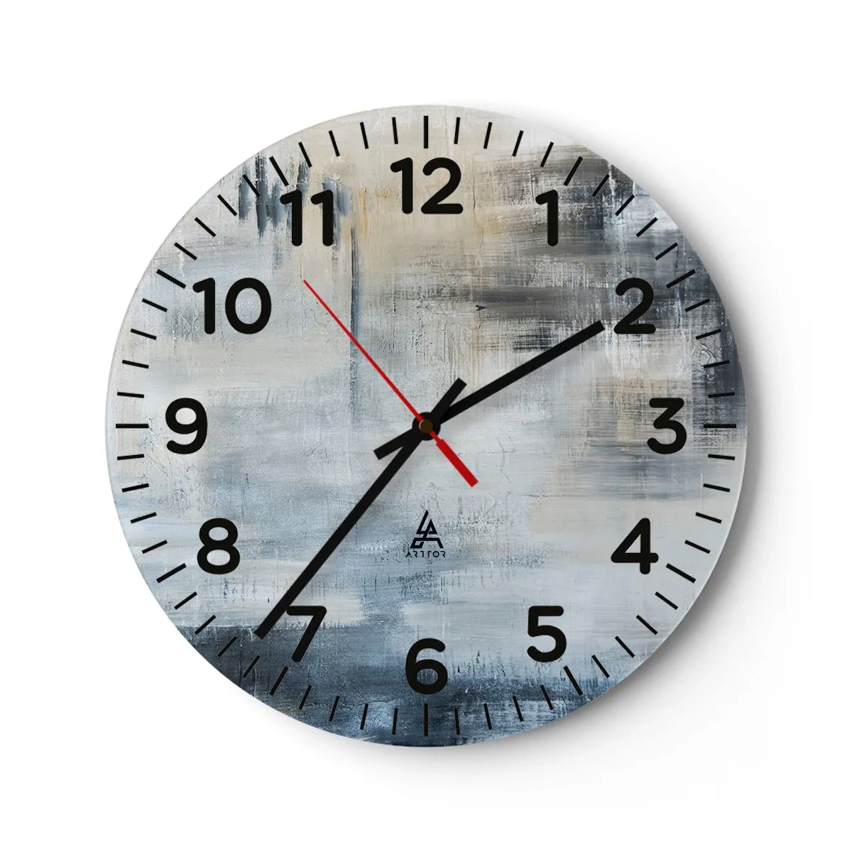 Horloge murale - Pendule murale - Derrière le rideau bleu - 30x30 cm